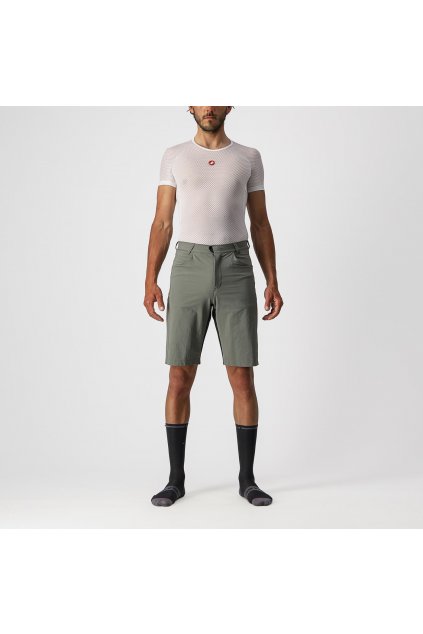 Pánské cyklistické volné kalhoty CASTELLI Unlimited bez vložky, forest grey