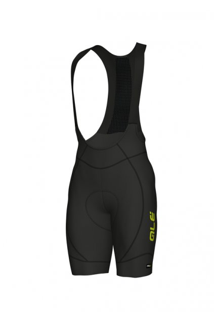 Pánské letní cyklistické kalhoty ALÉ R-EV1 AGONISTA 2, black-fluo yellow