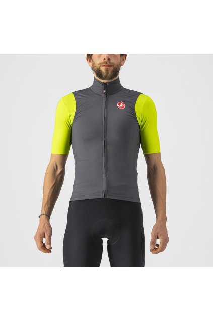 Pánská zateplená cyklistická vesta CASTELLI Pro Thermal Mid, dark grey