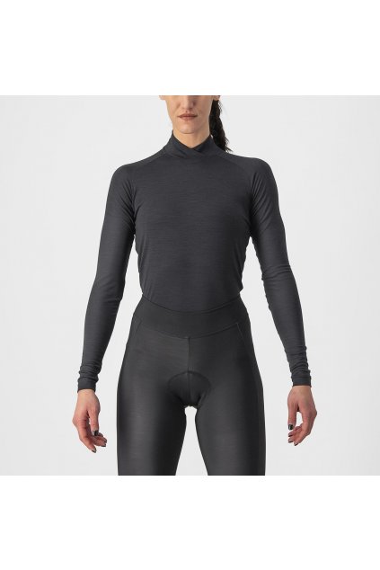 Dámské funkční prádlo CASTELLI Bandito Wool Baselayer LS, black