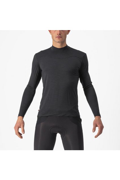 Pánské funkční prádlo CASTELLI Bandito Wool Baselayer LS, black