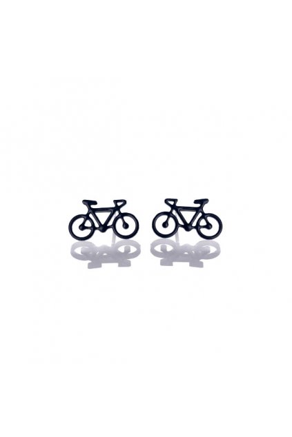 black bike earrings