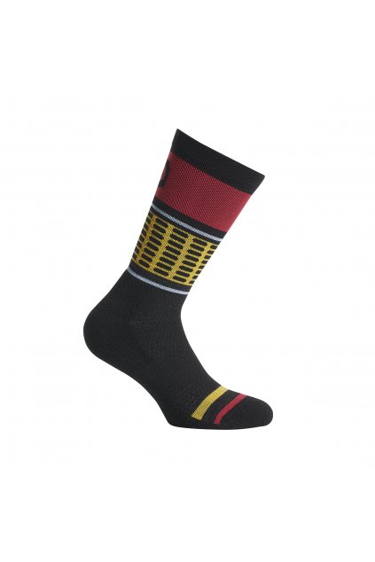 Cyklistické ponožky Dotout Quarz Sock, black-red-yellow