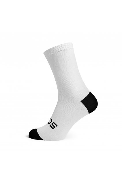 Cyklistické ponožky SOX Solid White Socks