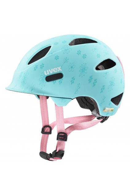 DĚTSKÁ CYKLISTICKÁ UVEX OYO STYLE FLOWERS CYAN MATT