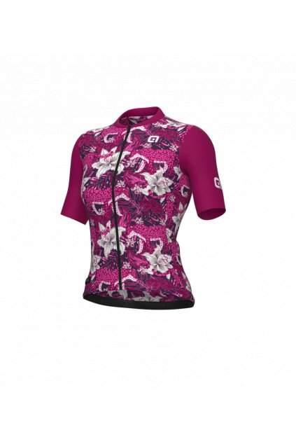 Dámský letní cyklistický dres ALÉ HIBISCUS PR-E, purple