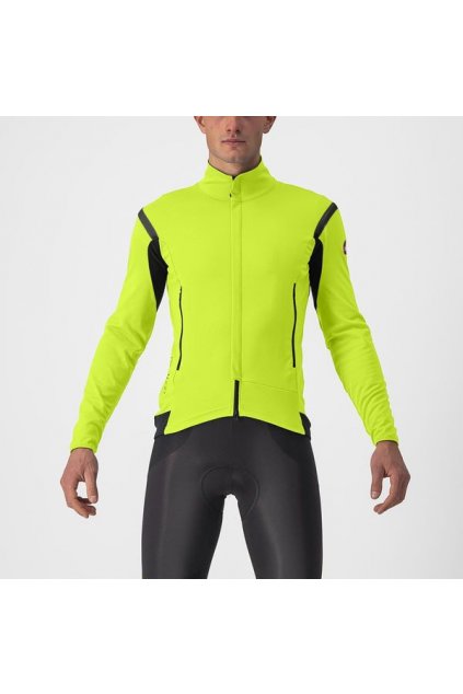 Pánská cyklistická bunda Castelli Perfetto RoS 2, electric lime/dark gray