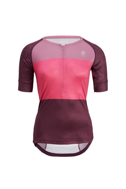 Dámský letní cyklistický dres SILVINI Stabina, plum-fuchsia