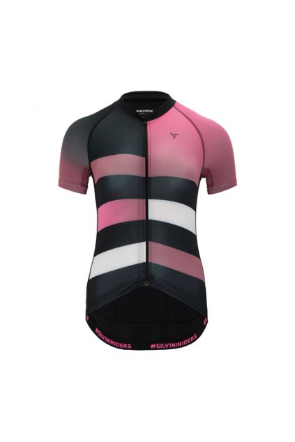 Dámský letní cyklistický dres SILVINI Mazzana, black-fuchsia