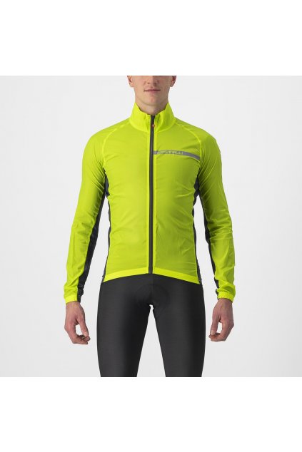 Pánská cyklistická bunda CASTELLI Squadra Stretch, electric lime/grey