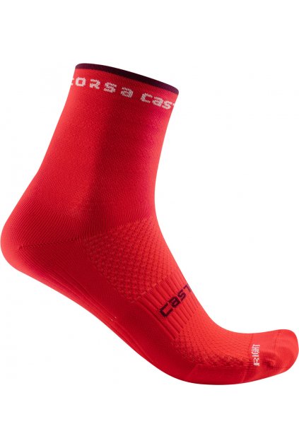 Dámské cyklistické ponožky CASTELLI Rosso Corsa 11, hibiscus