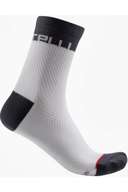 Dámské cyklistické ponožky CASTELLI Velocissima 12, white/dark grey