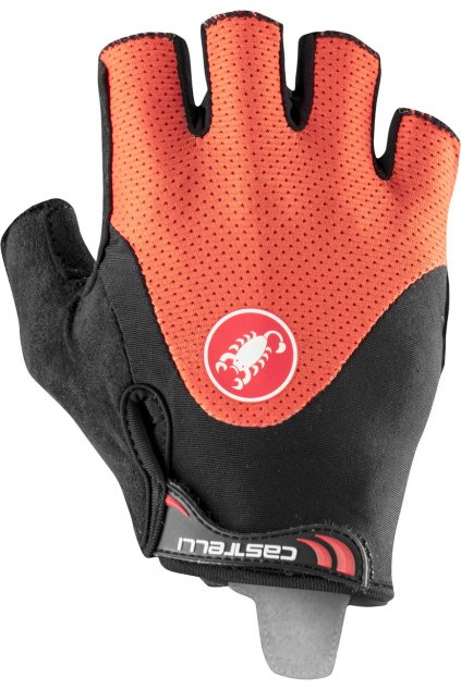 Pánské cyklistické rukavice CASTELLI Arenberg Gel 2, fiery red/black