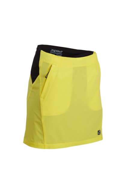 Dámská cyklistická sukně SILVINI Invio bez vložky, yellow-black