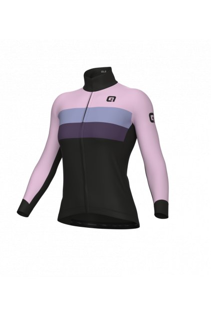Dámský zateplený cyklistický dres ALÉ CHAOS OFF ROAD - GRAVEL, blackberry purple