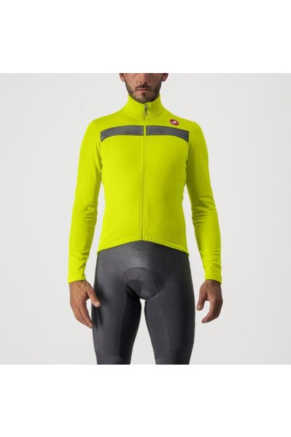 Pánský cyklistický dres CASTELLI Puro 3, electric lime/black reflex