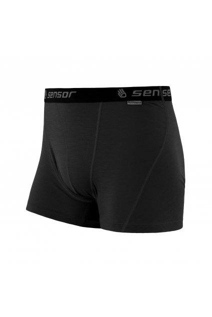 Pánské funkční boxerky SENSOR MERINO ACTIVE, černá