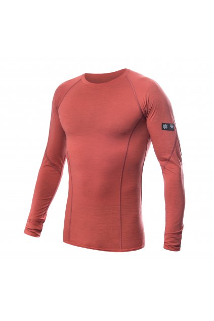 Pánské funkční triko SENSOR MERINO ACTIVE, terracotta