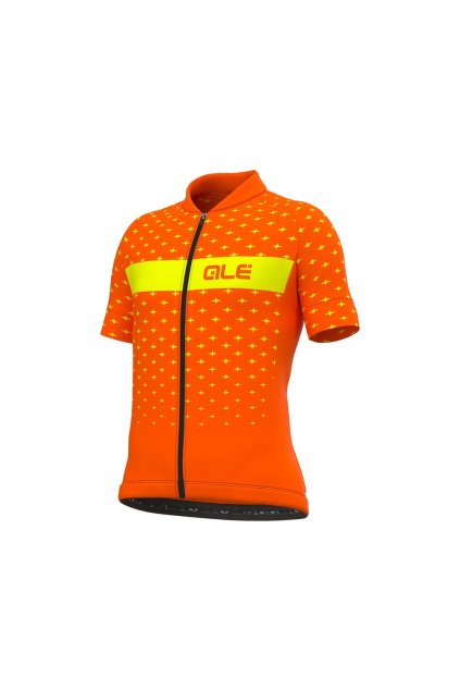 Dětský letní cyklistický dres ALÉ KIDS STARS, orange