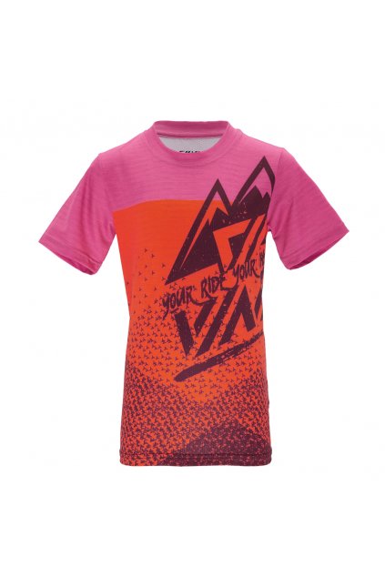 Dětský volný cyklistický dres SILVINI Denni, orange/fuchsia