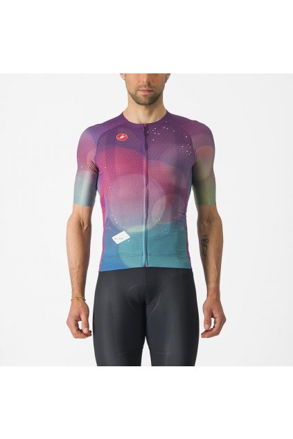 Pánský letní cyklistický dres CASTELLI R-A/D, multicolor purple