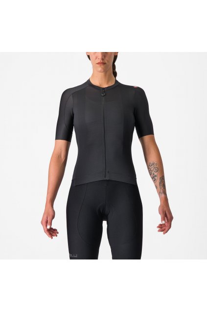 Dámský letní cyklistický dres CASTELLI Espresso, light black