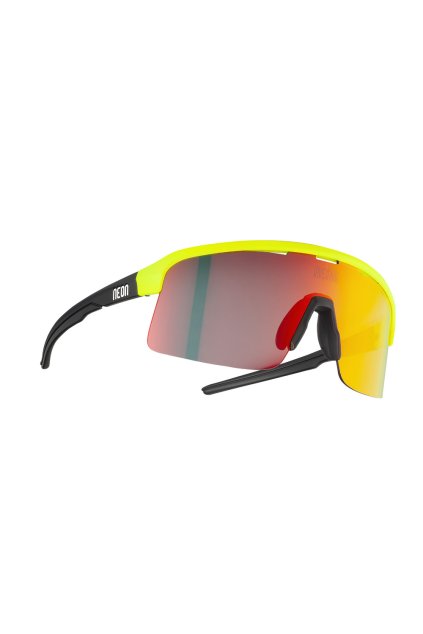 Cyklistické brýle NEON ARROW 2.0 , rámeček YELLOW/BLACK MATT, skla MIRROR RED CAT 3