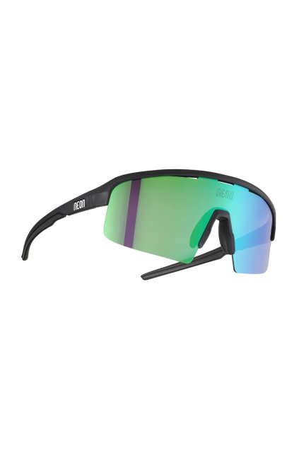 Cyklistické brýle NEON ARROW 2.0 SMALL, rámeček BLACK MATT, skla MIRROR GREEN CAT 3