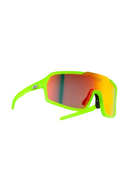Cyklistické brýle NEON ARIZONA 2.0, rámeček CRYSTAL YELLOW FLUO, skla MIRROR RED CAT 3