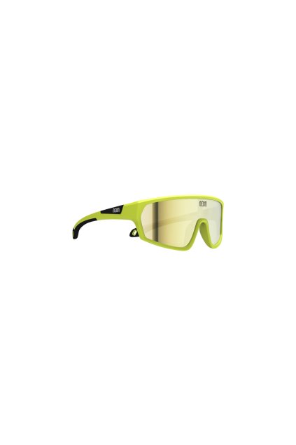 Dětské cyklistické brýle NEON LOOP, rámeček YELLOW FLUO, skla MIRROR BRONZE CAT 3