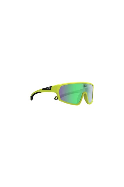 Juniorské cyklistické brýle NEON RAPTOR, rámeček YELLOW FLUO, skla MIRROR GREEN CAT 3