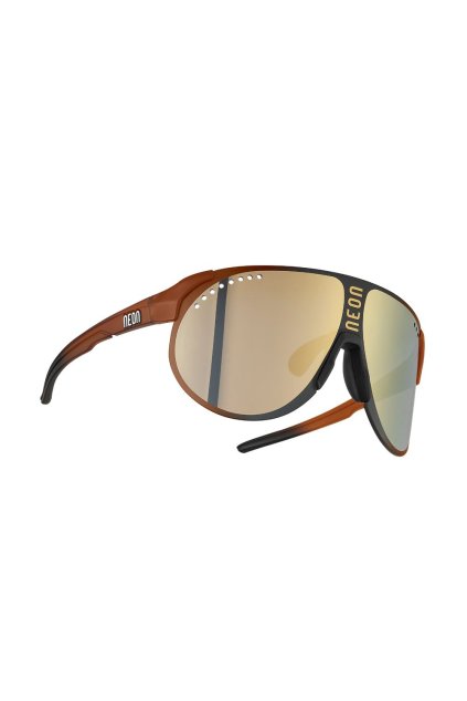 Cyklistické brýle NEON TITAN, rámeček CRYSTAL CARAMEL/BLACK MATT, skla MIRROR BRONZE CAT 3