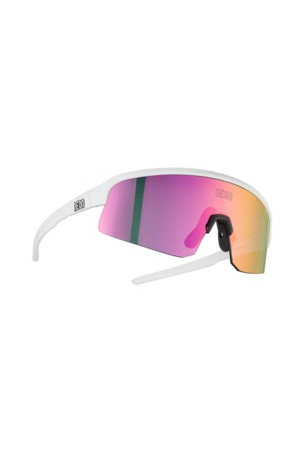 Cyklistické brýle NEON VIPER, rámeček WHITE, skla MIRROR VIOLET CAT 3