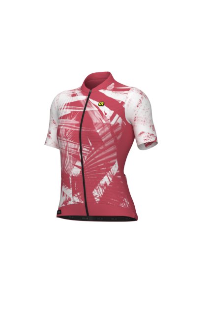Dámský letní cyklistický dres ALÉ PALM PR-E, coral