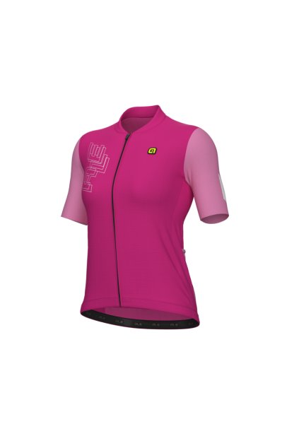 Dámský letní cyklistický dres ALÉ FOLLOW ME PR-E, fuchsia