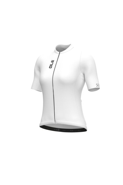Dámský letní cyklistický dres ALÉ COLOR BLOCK PRAGMA, white
