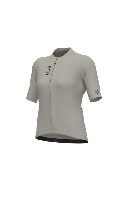Dámský letní cyklistický dres na gravel ALÉ COLOR BLOCK OFF ROAD PRAGMA, stone