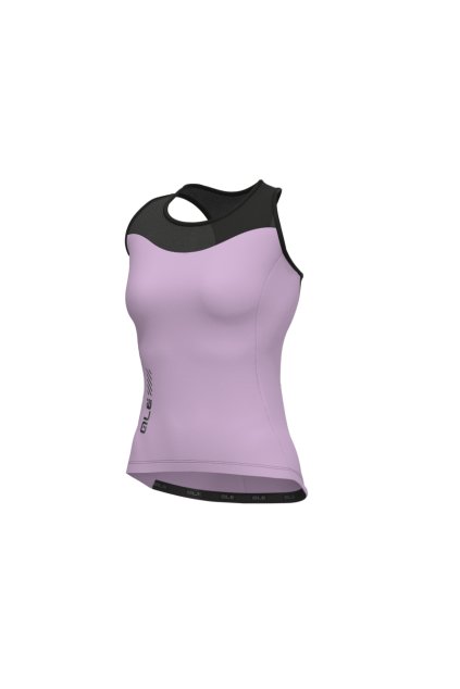 Dámský letní cyklistický dres bez rukávů ALÉ PRAGMA COLOR BLOCK, peonia