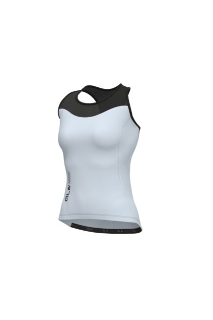 Dámský letní cyklistický dres bez rukávů ALÉ PRAGMA COLOR BLOCK, water green