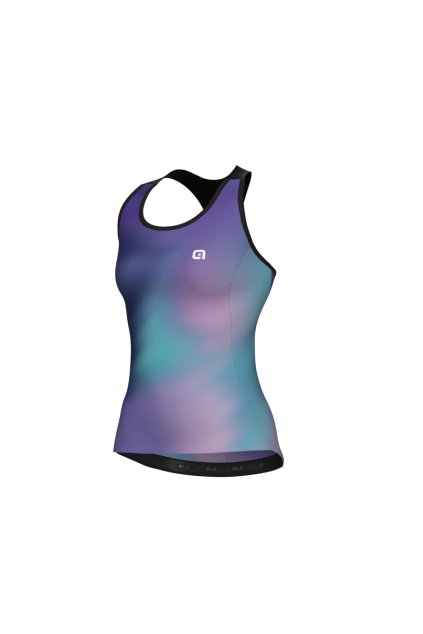 Dámský letní cyklistický dres bez rukávů ALÉ AURORA PRAGMA, purple