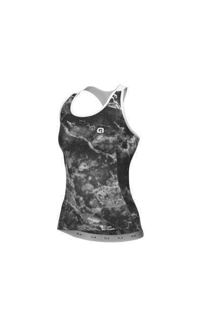 Dámský letní cyklistický dres bez rukávů ALÉ MARBLE PRAGMA, black