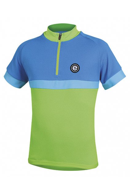 Dětský letní cyklistický dres ETAPE BAMBINO, zelená/modrá