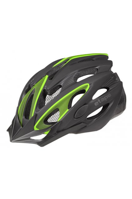 Etape – cyklistická přilba BIKER, černá|zelená mat