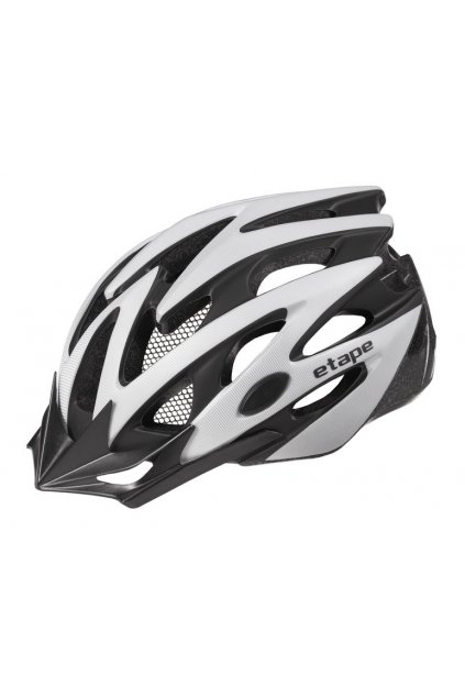 Cyklistická helma ETAPE BIKER, stříbrná|černá mat