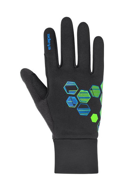 Dětské zateplené rukavice ETAPE PUZZLE WS, černá/zelená