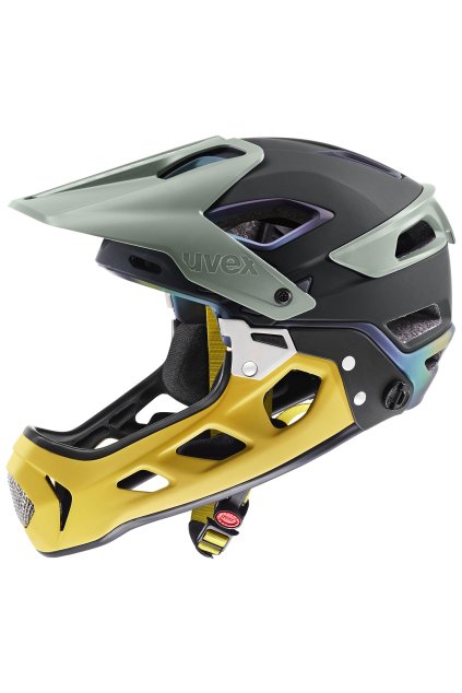 Cyklistická helma UVEX JAKKYL HDE 2.0 BOA, FOREST - MUSTARD MAT