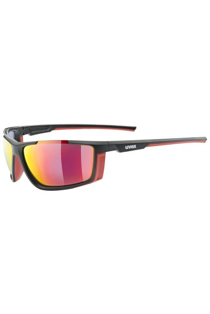 Cyklistické sluneční brýle UVEX SPORTSTYLE 310, BLACK MAT - RED