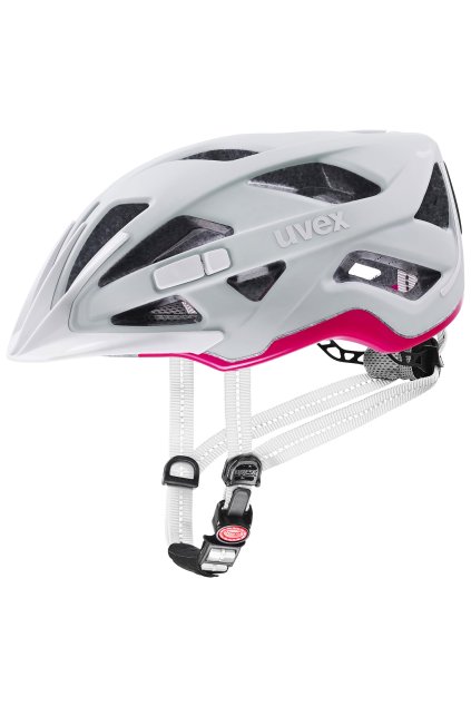 Cyklistická helma UVEX CITY ACTIVE, PAPYRUS - NEON PINK MAT
