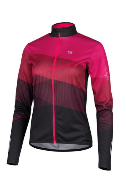 Dámský zateplený cyklistický dres ETAPE GAIA, magenta/černá