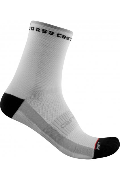 Dámské cyklistické ponožky CASTELLI Rosso Corsa 11, black/white
